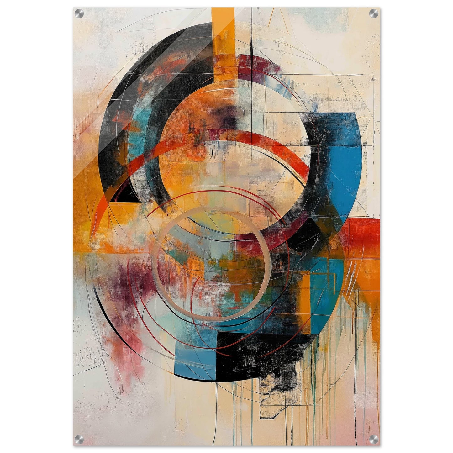 Chromatic Vortex - Modern Abstract Art-print-on-acrylic