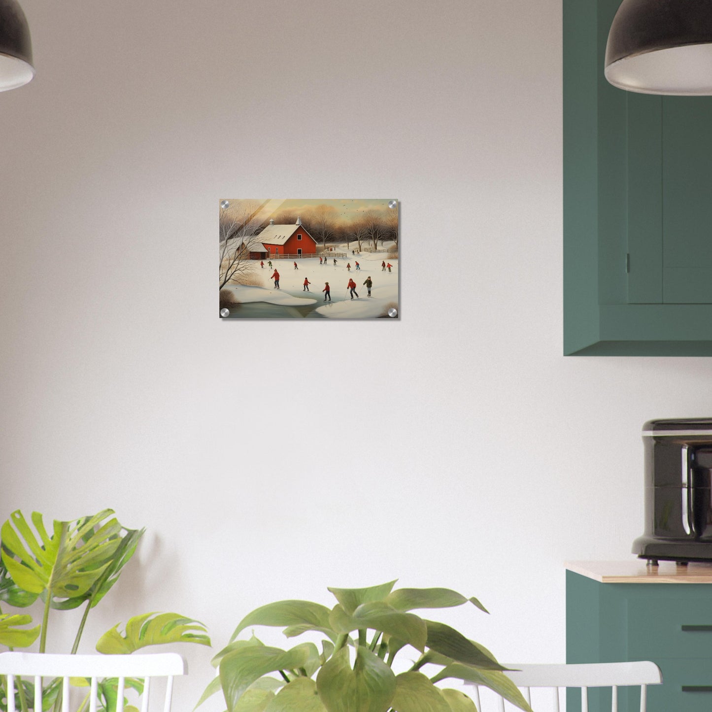 Crimson Glide - Landscape Art-print-on-acrylic