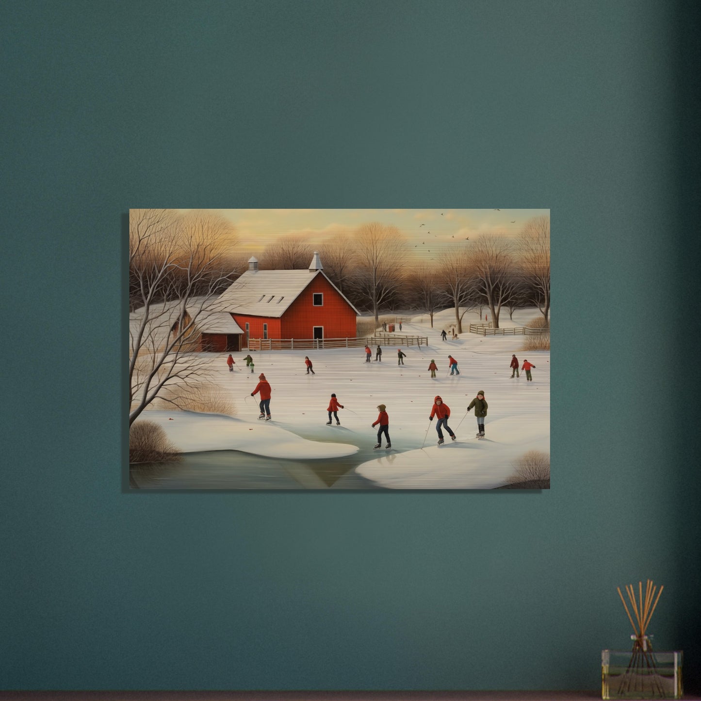 Crimson Glide - Landscape Art-print-on-aluminum