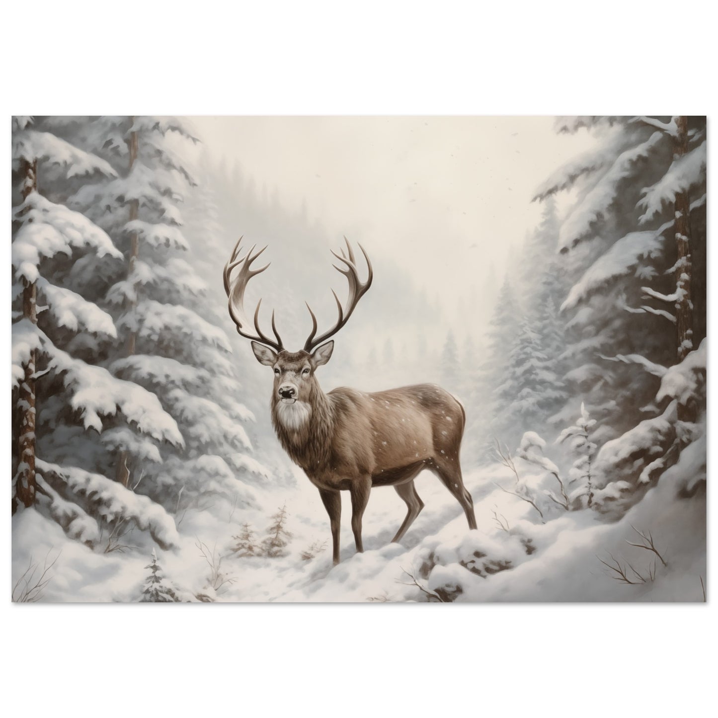Sovereign of the Snow - Nature Art-print-on-foam-board