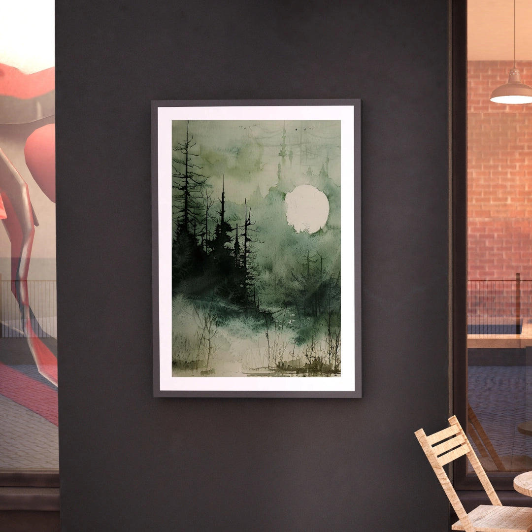 Moonlit Serenity - Landscape Print Art