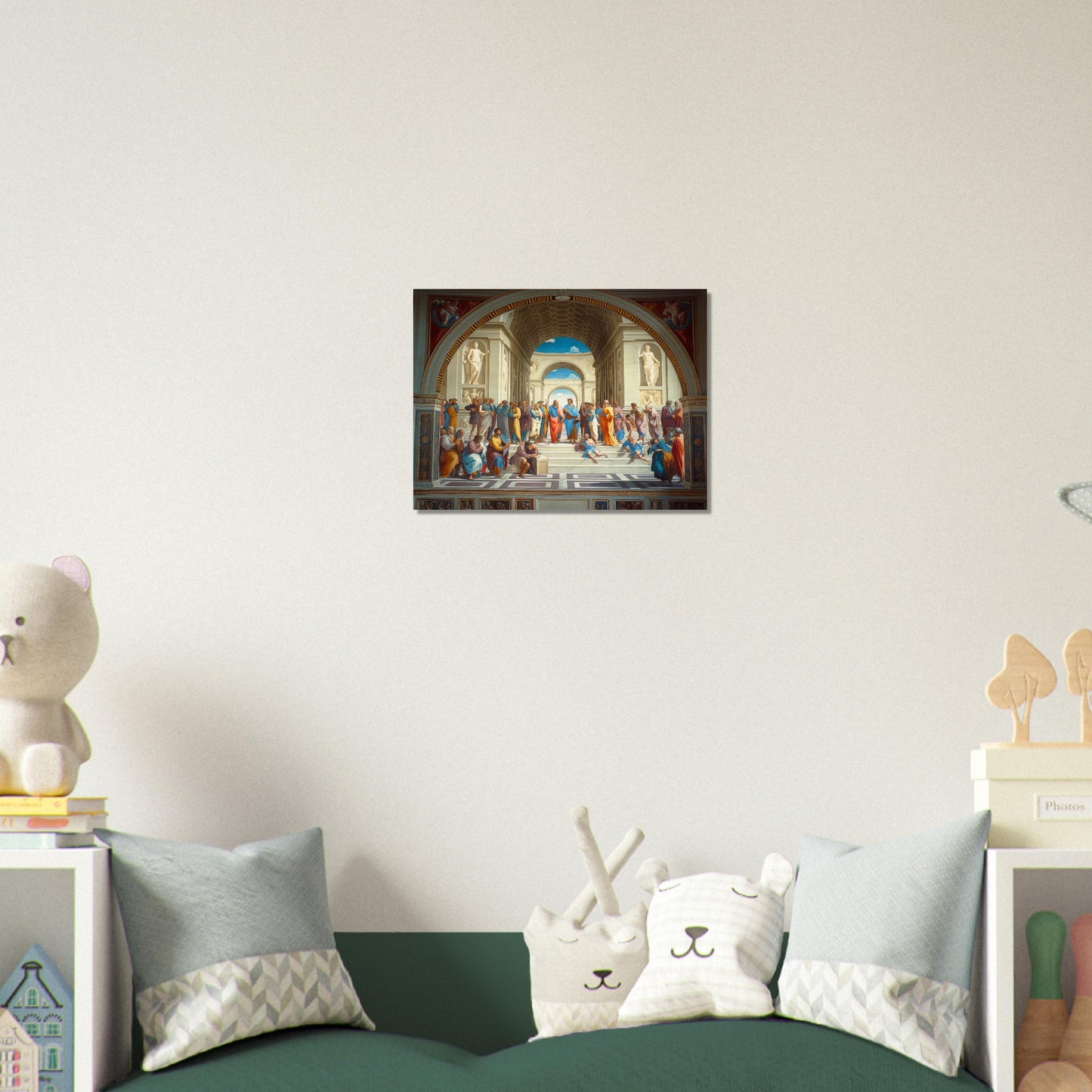 Conclave of Enlightenment - Homage to The School of Athens - Classic Art-print-on-wood