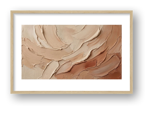 Corner of an oak-framed fine art print on Hahnemühle Photo Rag