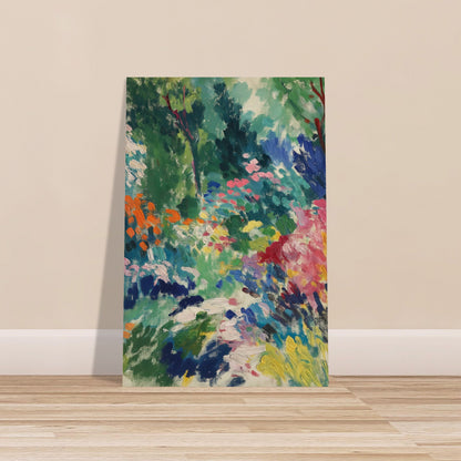 Vibrant Garden Symphony - Abstract Floral Canvas - Abstract Wall Art-poster