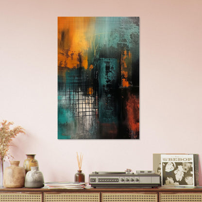 Urban Metamorphosis - Abstract Wall Art-print-on-aluminum