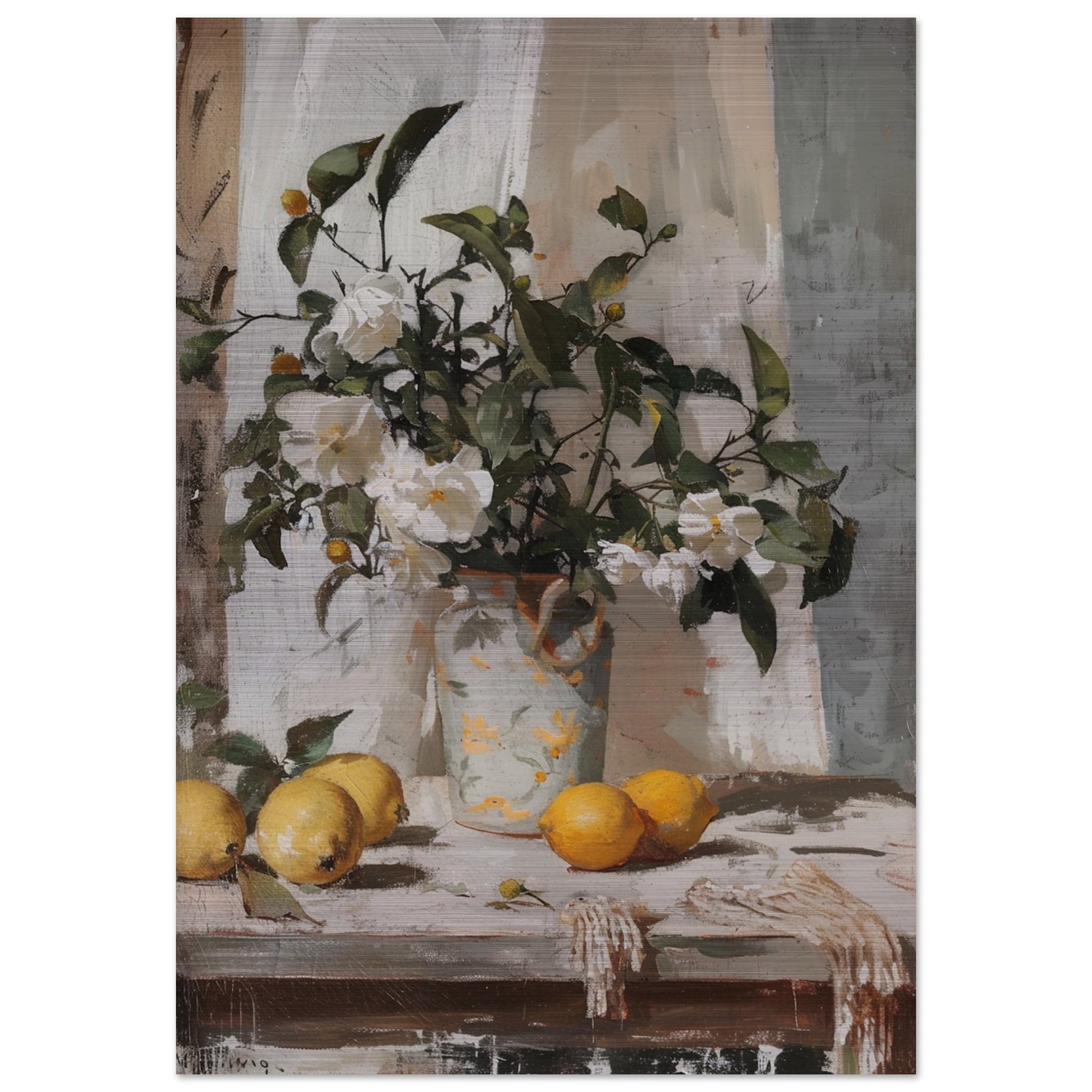 Verdant Harmony - Still life art pieces-print-on-aluminum