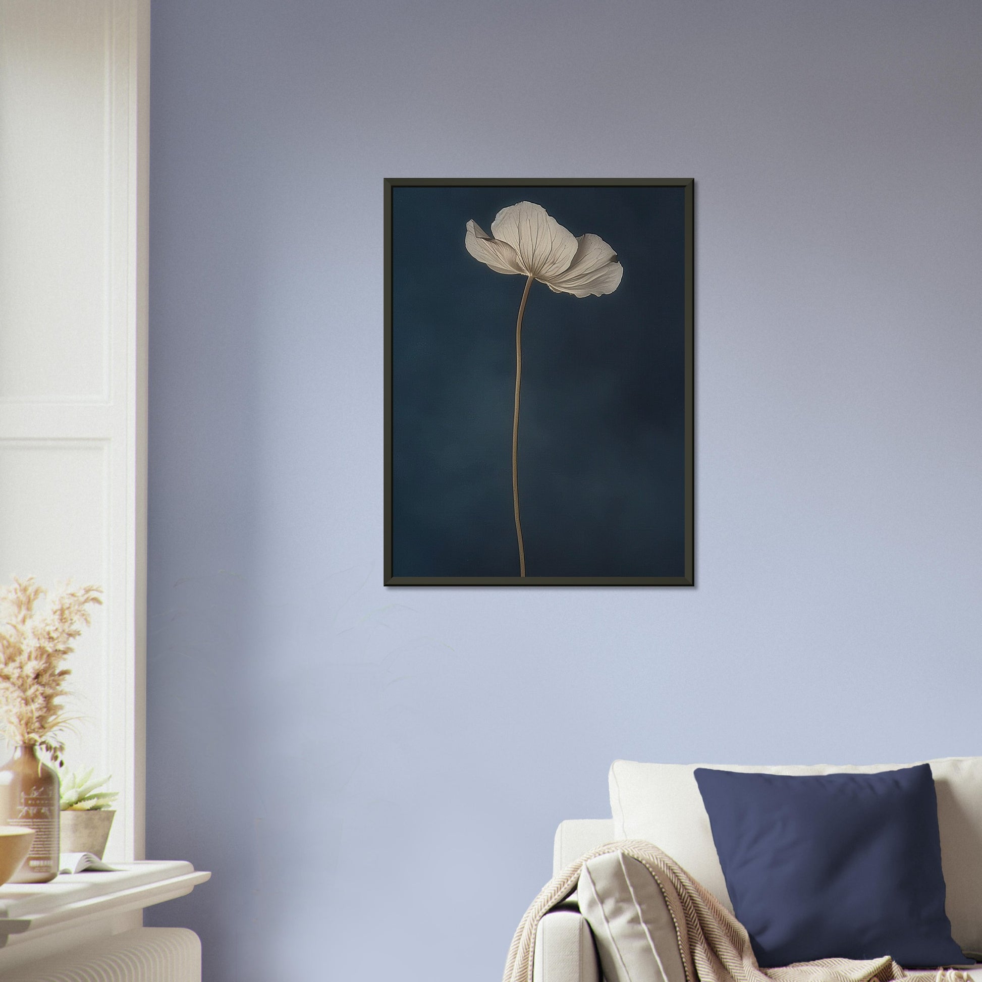 Nocturnal Grace - Floral Art-print-in-aluminum-frame