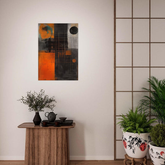 Geometric Dusk - Abstract wall art-print-on-aluminum