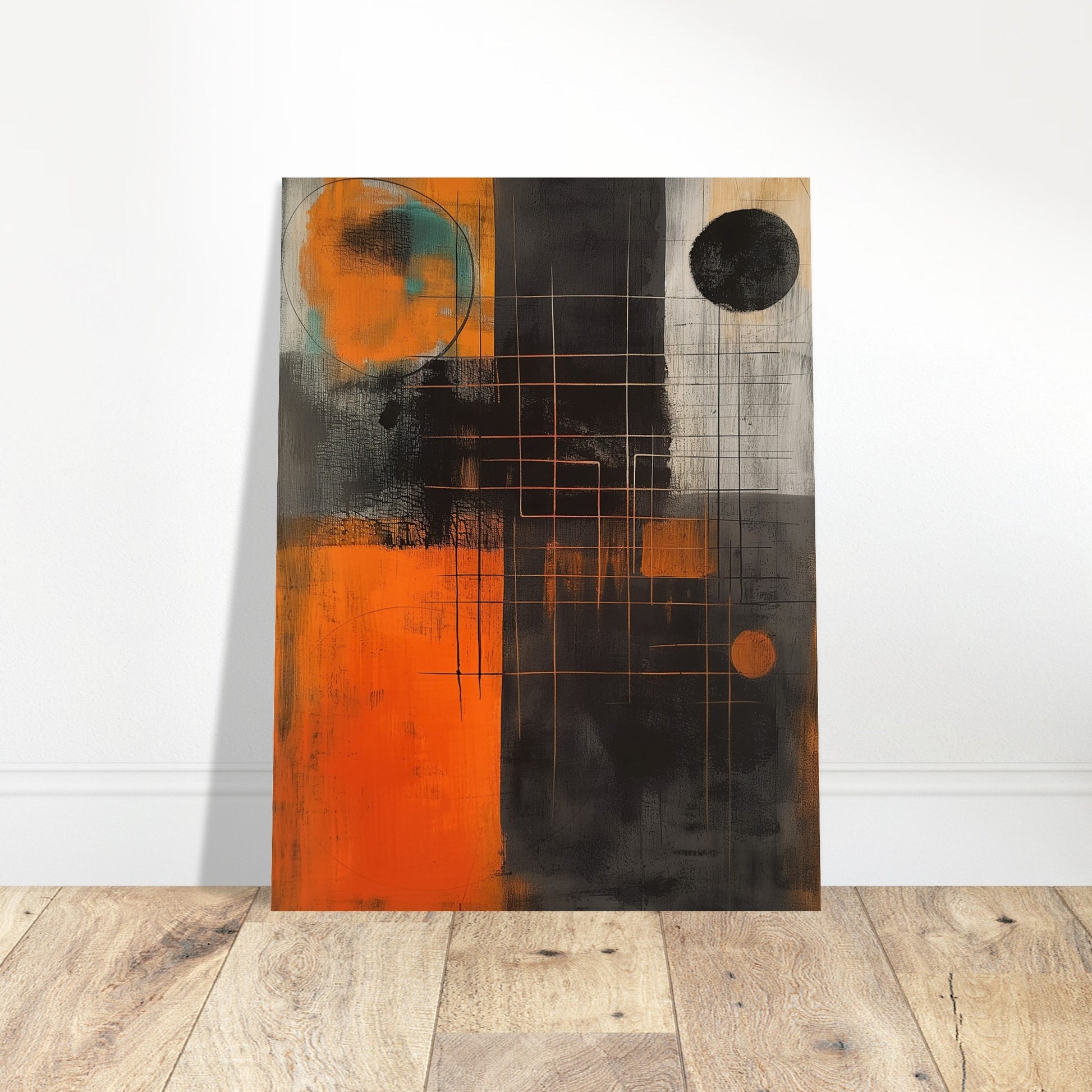 Geometric Dusk - Abstract wall art-poster