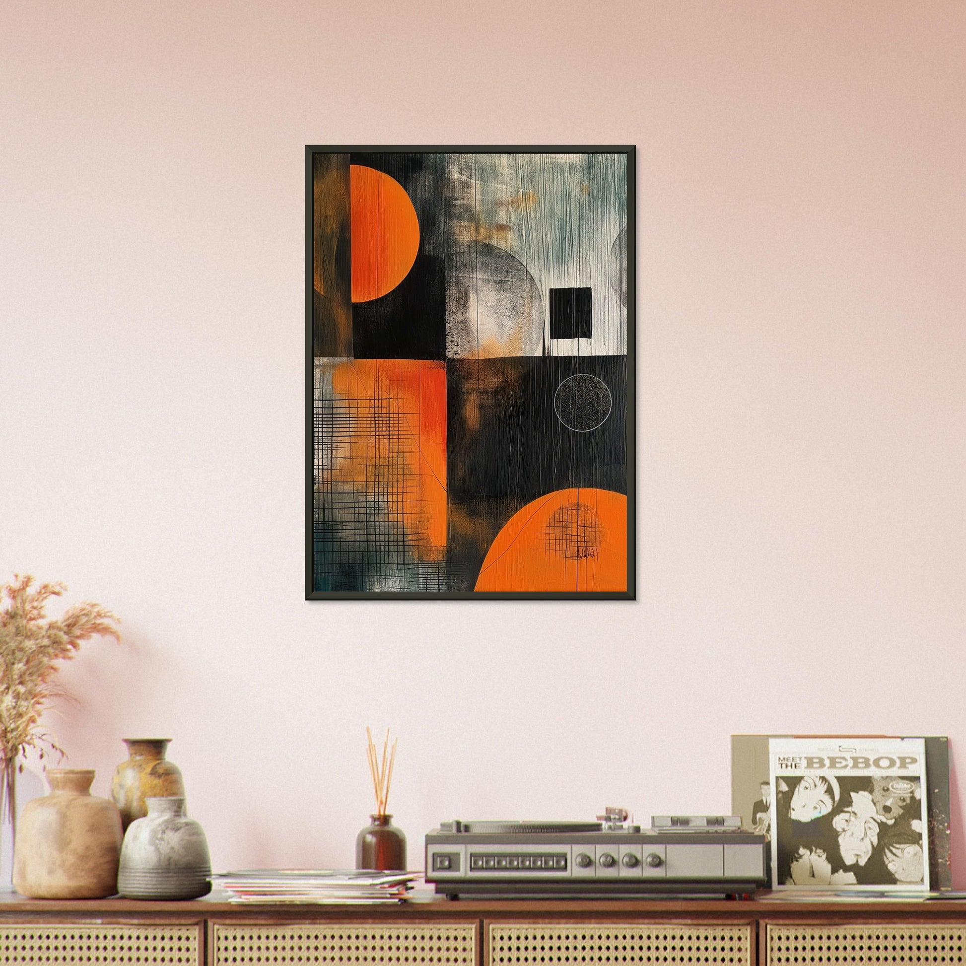 Harmony in Asymmetry - Abstract wall art-print-in-aluminum-frame