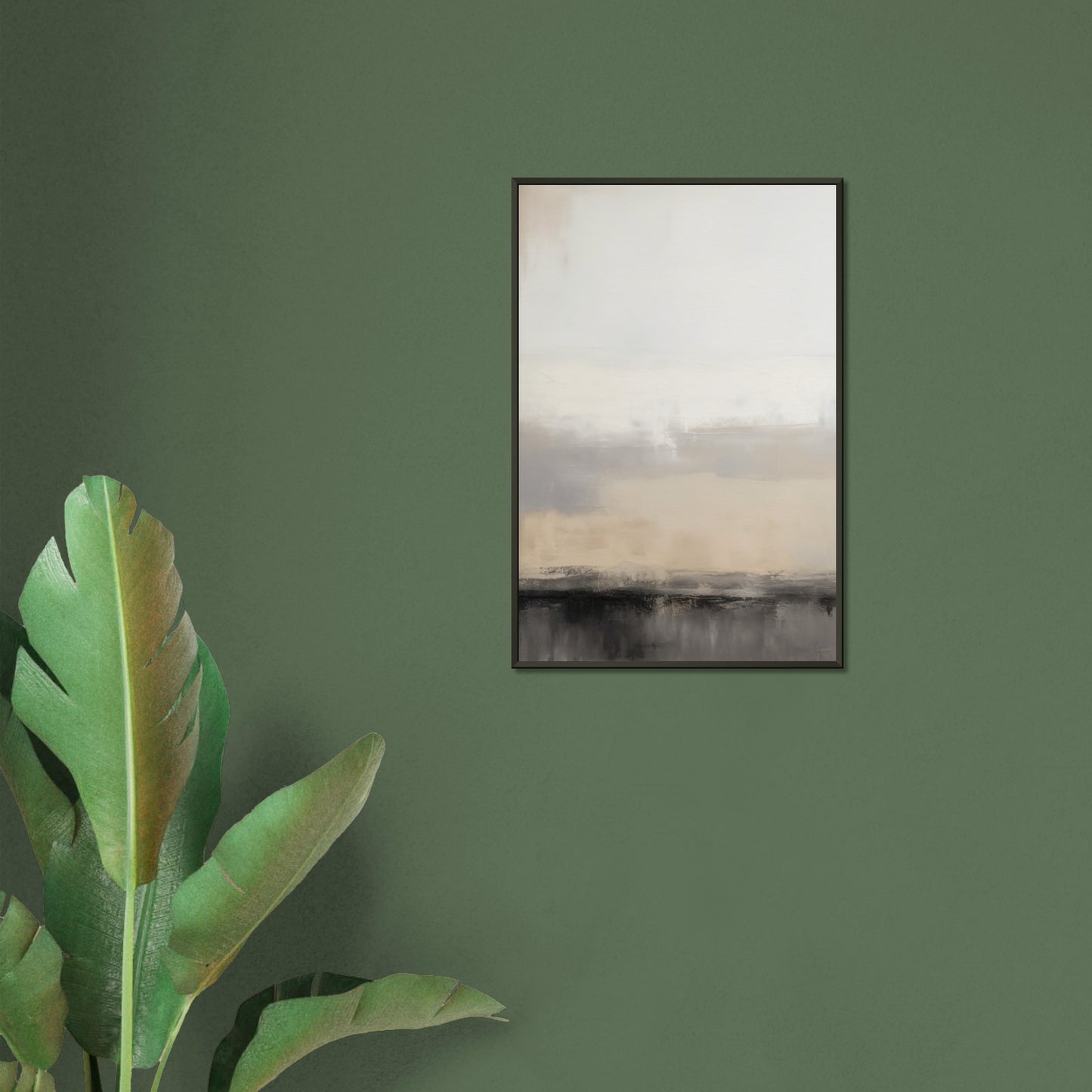 Horizon of Harmony - Abstract Serenity - Abstract wall art-print-in-aluminum-frame