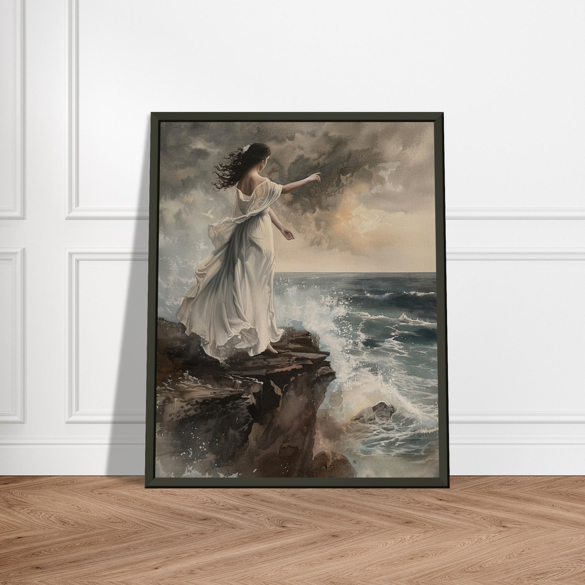 Abyssal Echoes - The Call of the Tides - Classic Art-print-in-aluminum-frame