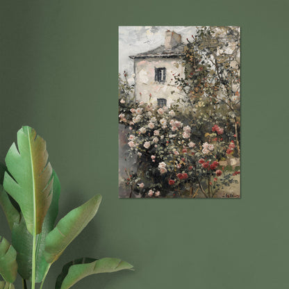 Blossoming Seclusion - The Rose Garden's Secret - Floral Art-poster