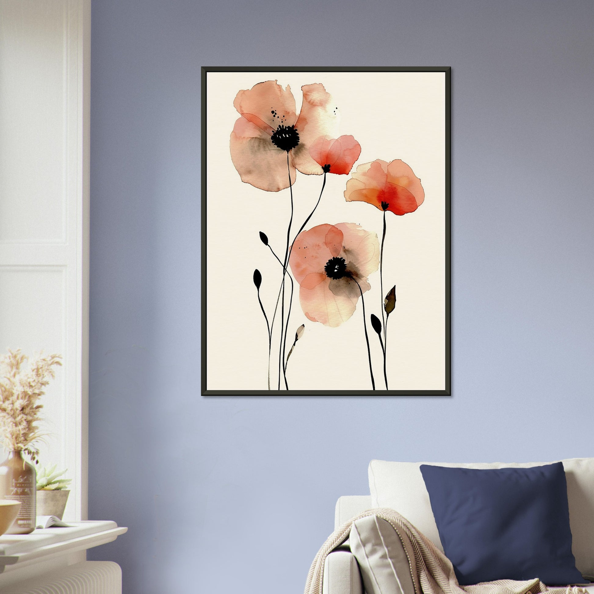 Whispering Poppies - Fine arts-print-in-aluminum-frame