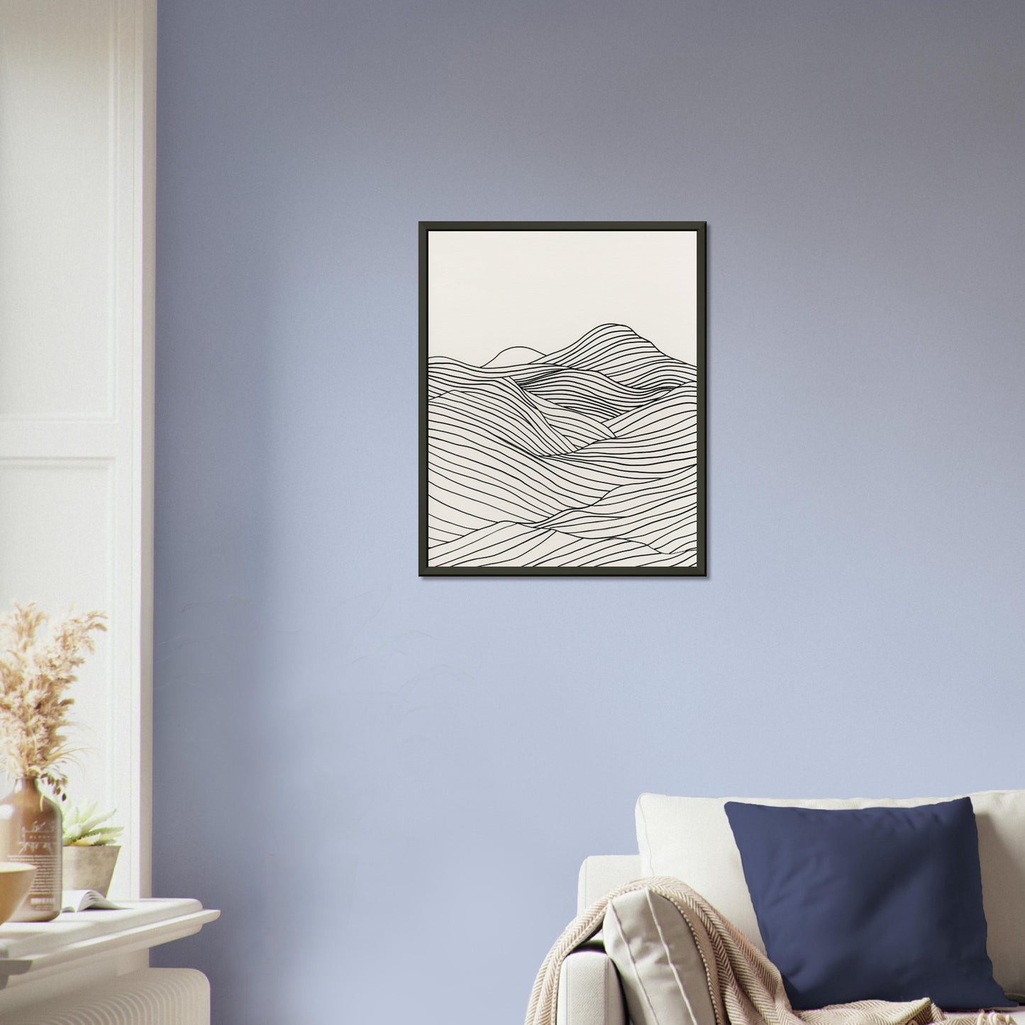 Linear Landscape - Abstract wall art-print-in-aluminum-frame