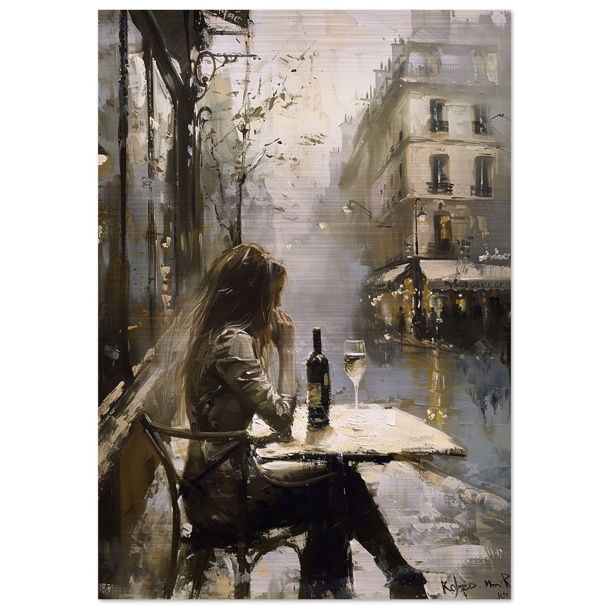 Solo Toast in Paris - Fine arts-print-on-aluminum