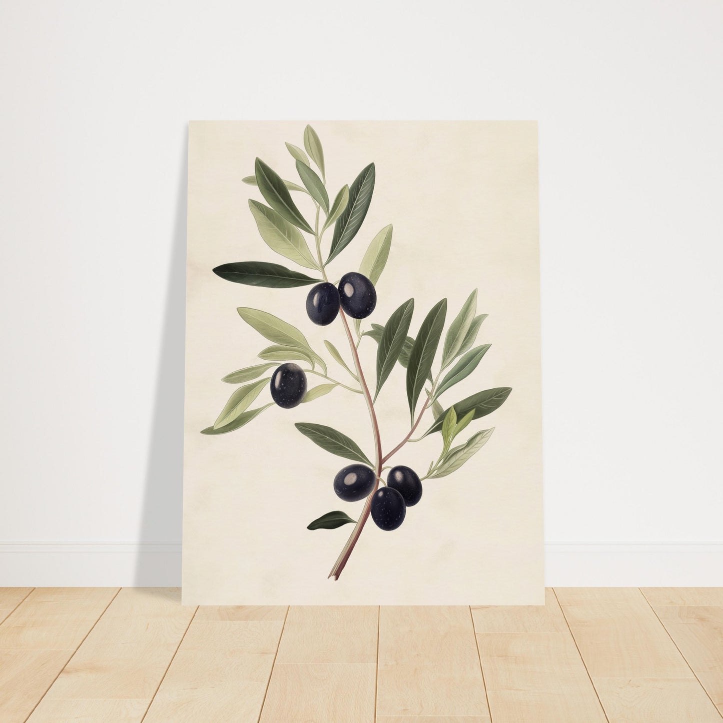 Verdant Vitality - Black Olive Branch - Fine arts-poster