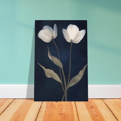 Midnight Blooms - Floral Art-poster