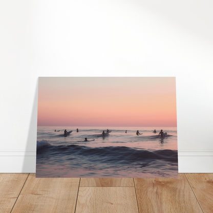 Dusk on the Swells - Serenade of the Surfers - Nature Art-poster