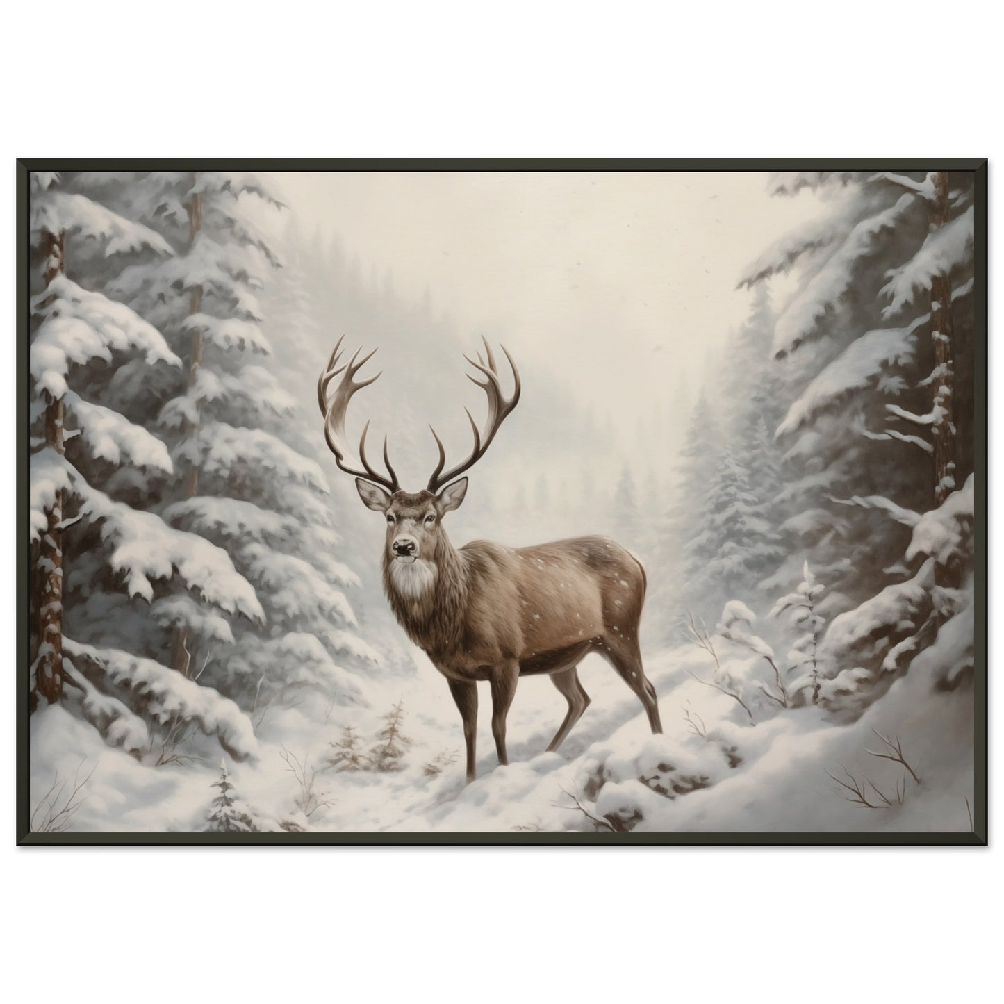 Sovereign of the Snow - Nature Art-print-in-aluminum-frame