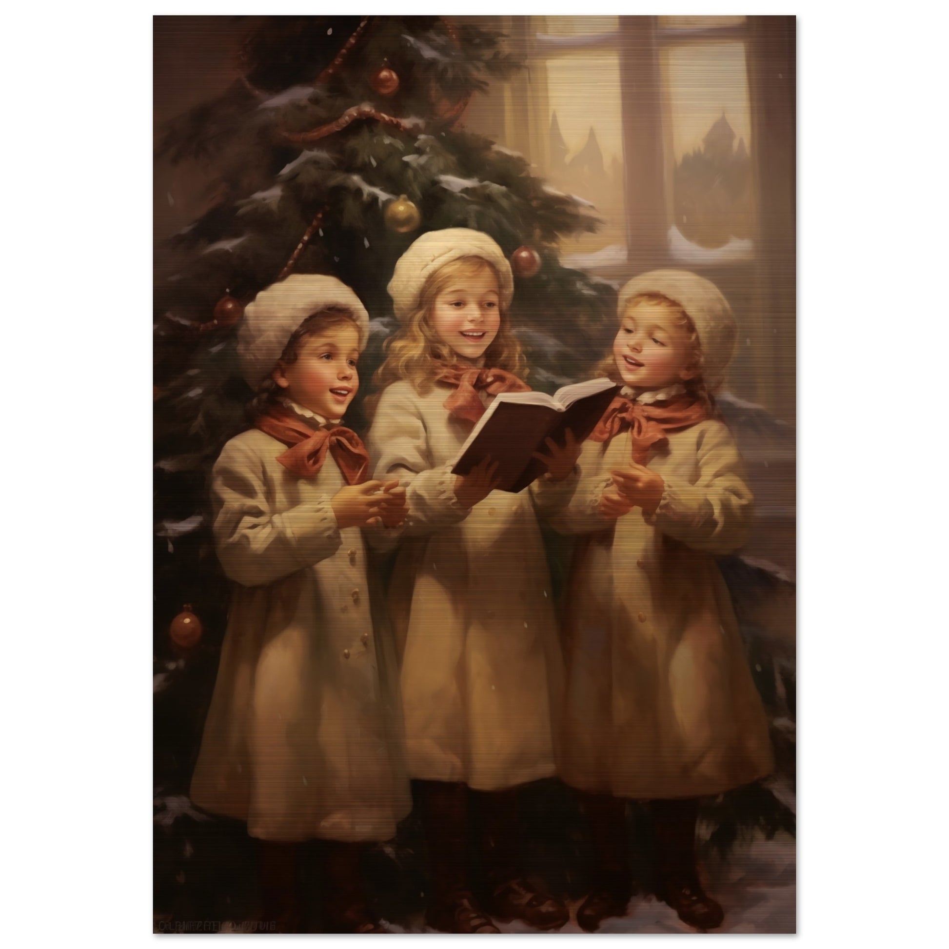 Yuletide Chorus - Joyful Harmony - Fine Arts-print-on-aluminum