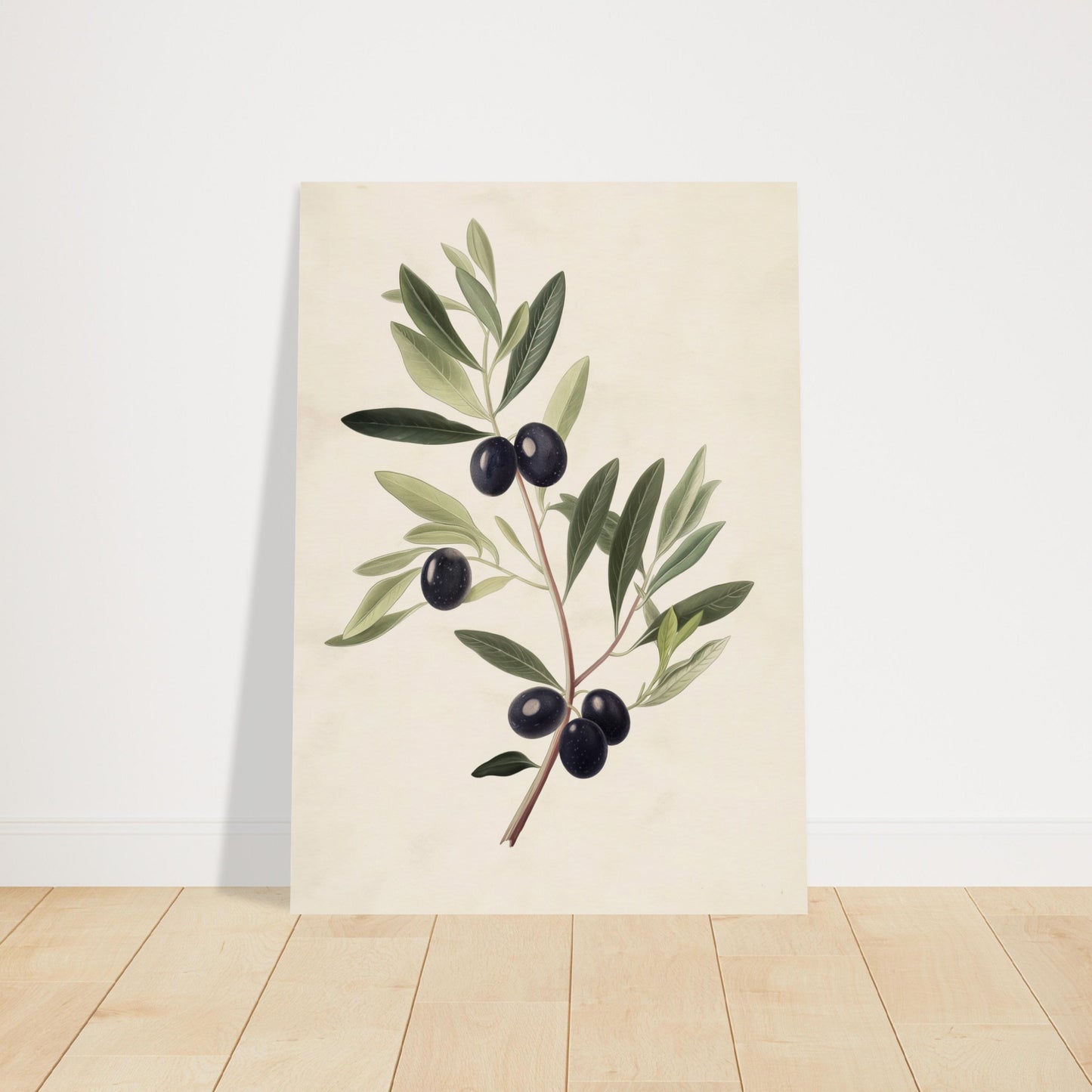 Verdant Vitality - Black Olive Branch - Fine arts-poster