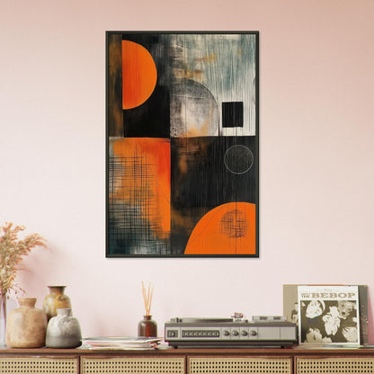 Harmony in Asymmetry - Abstract wall art-print-in-aluminum-frame