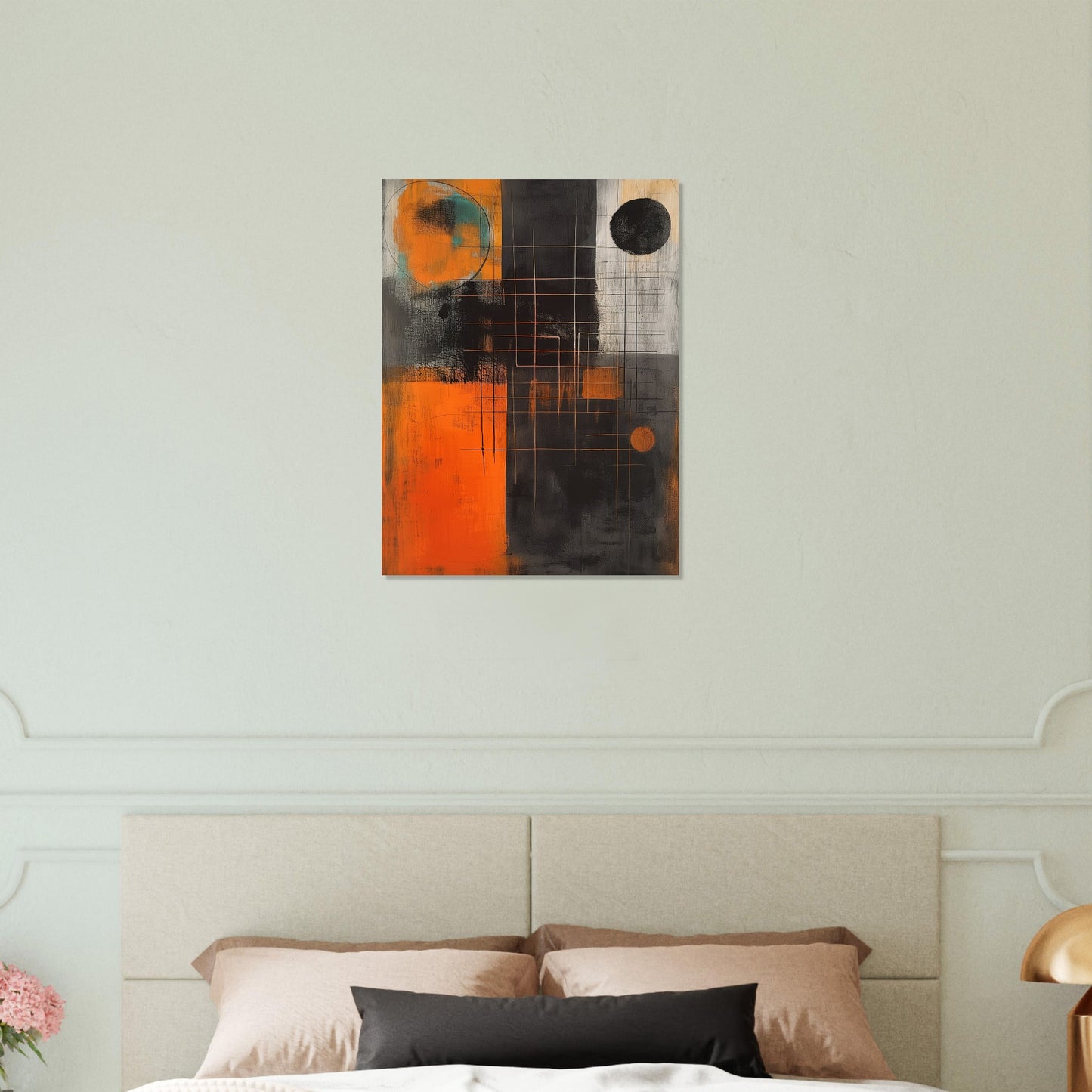 Geometric Dusk - Abstract wall art-print-on-foam-board