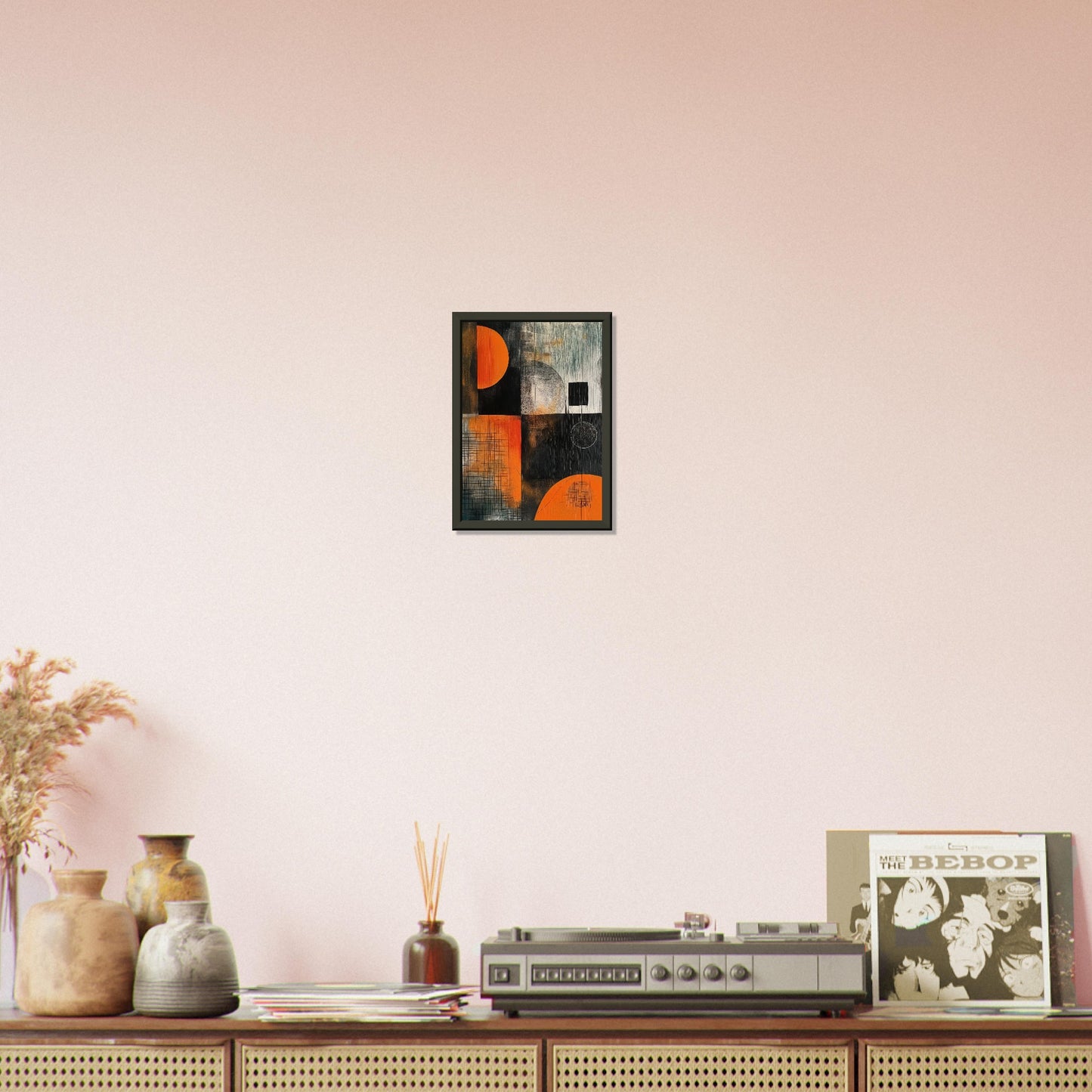 Harmony in Asymmetry - Abstract wall art-print-in-aluminum-frame