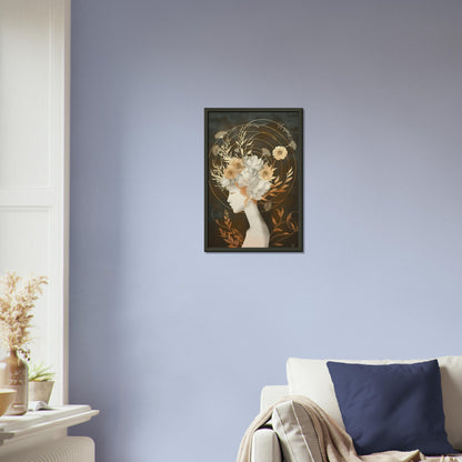 Golden Reverie - Fantasy Art-print-in-aluminum-frame