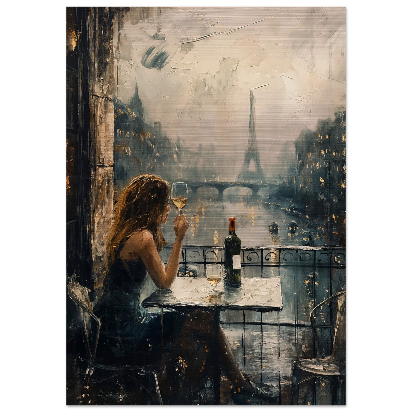 Reflections by the Seine - Fine arts-print-on-aluminum