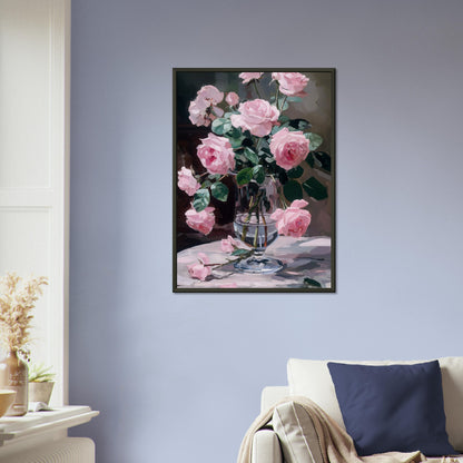 Ephemeral Blooms in Repose - Floral Art-print-in-aluminum-frame