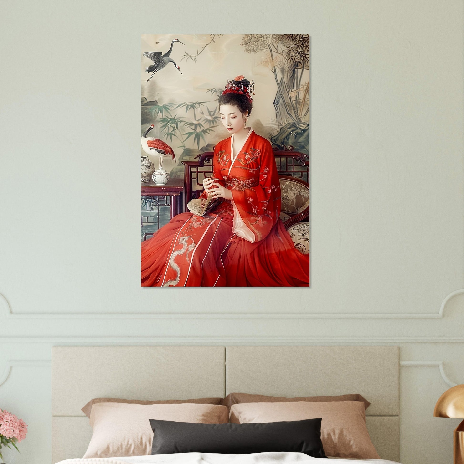 Crimson Solitude - Classic Art-print-on-foam-board