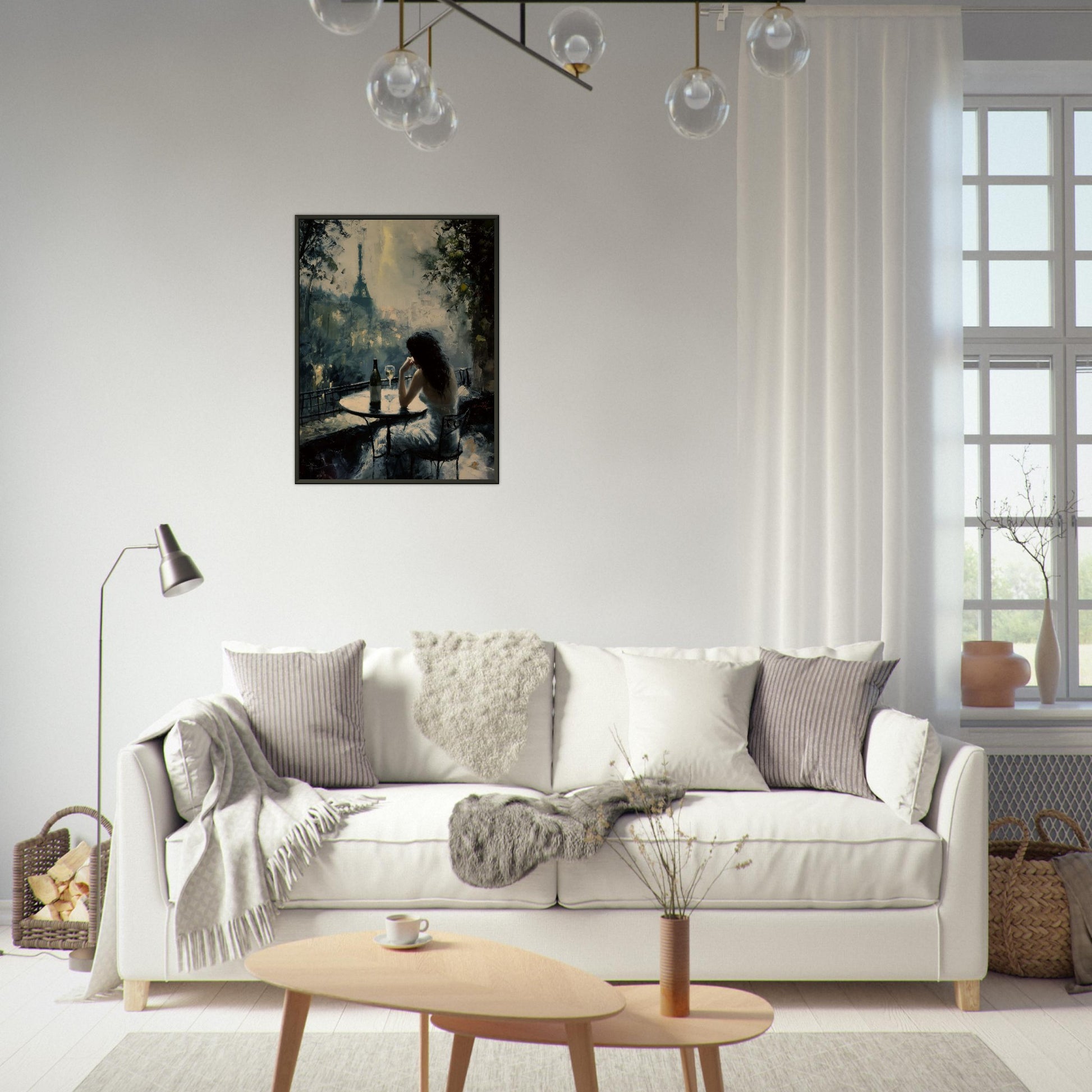 Solitude in Paris - Fine arts-print-in-aluminum-frame