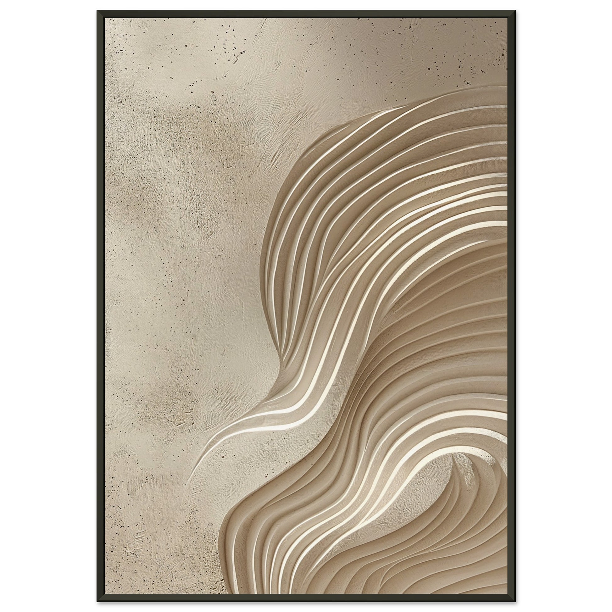 Desert Waves - Abstract wall art-print-in-aluminum-frame