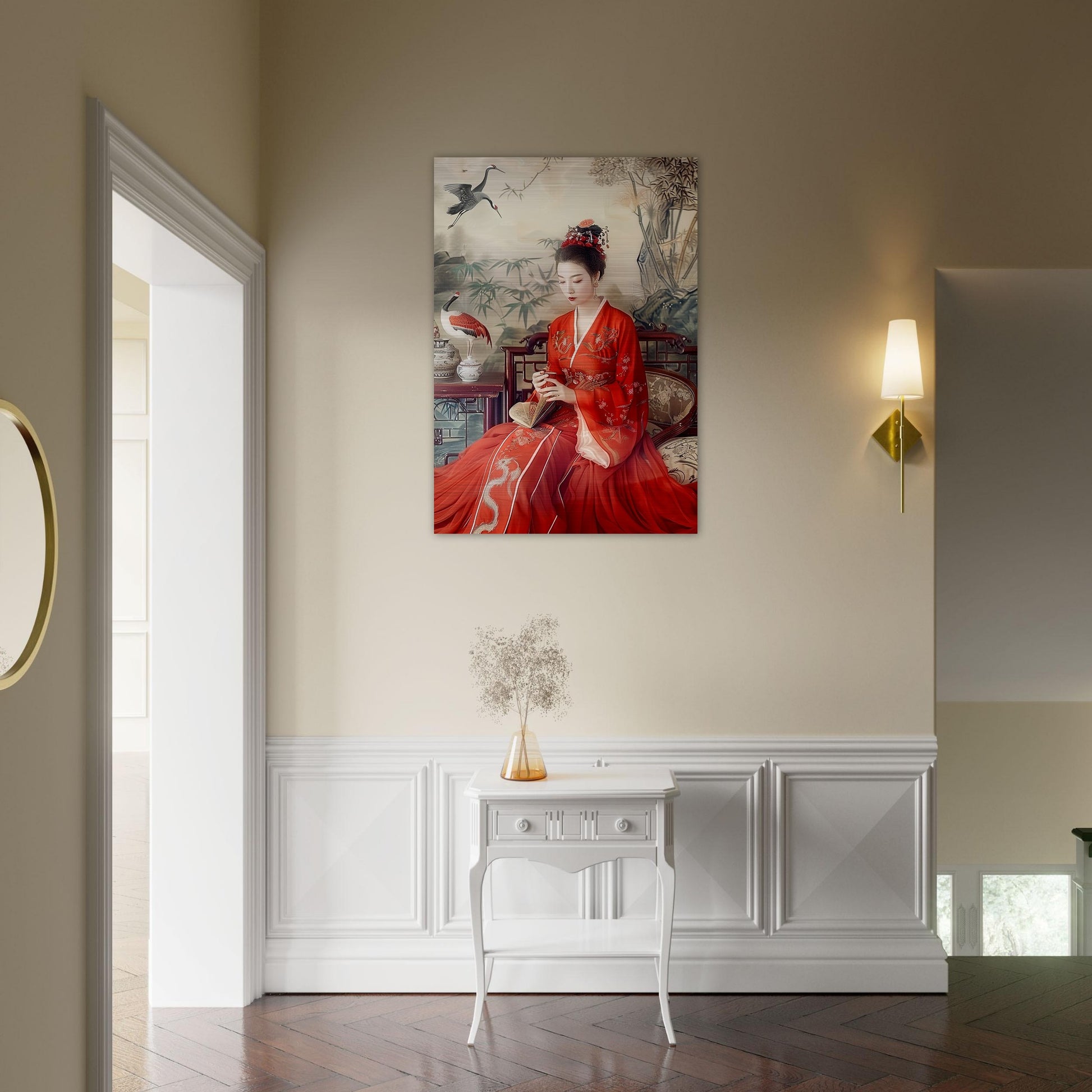 Crimson Solitude - Classic Art-print-on-aluminum