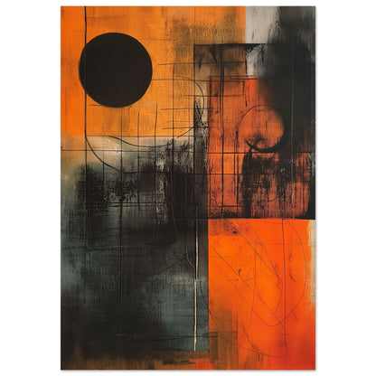 Eclipse in Abstraction - Abstract wall art-print-on-foam-board