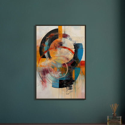 Chromatic Vortex - Modern Abstract Art-print-in-aluminum-frame