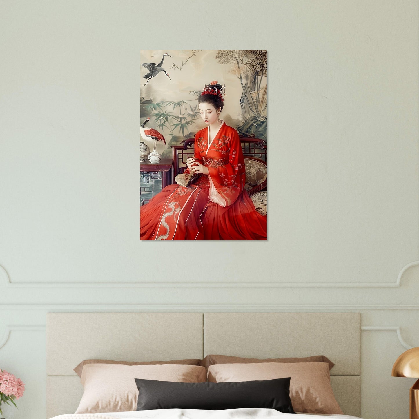 Crimson Solitude - Classic Art-print-on-foam-board