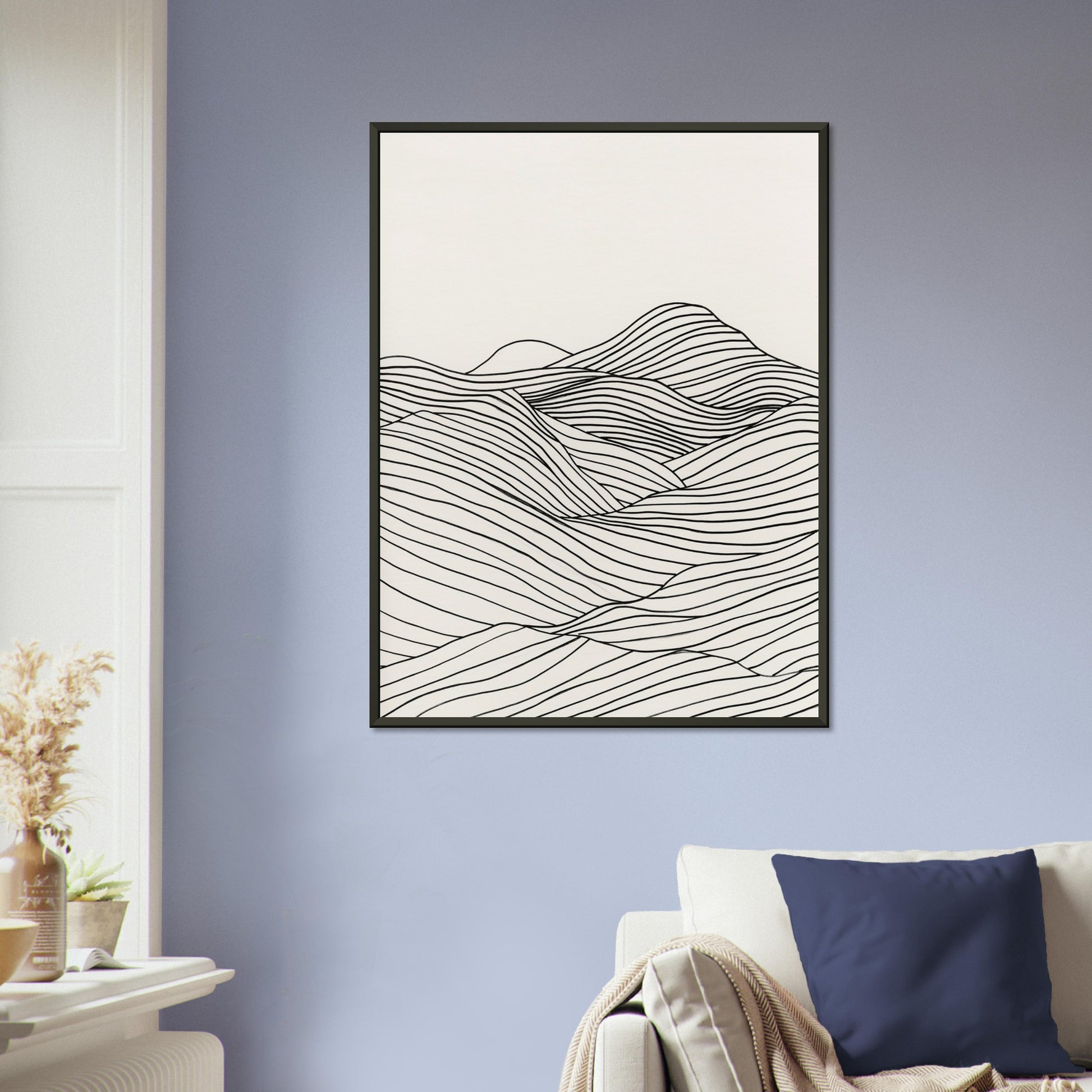 Linear Landscape - Abstract wall art-print-in-aluminum-frame