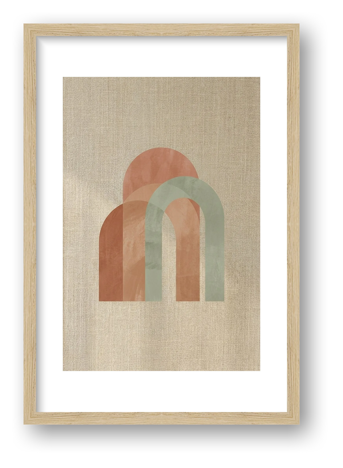 Earth Arch No. 1 fine art print — oak frame detail