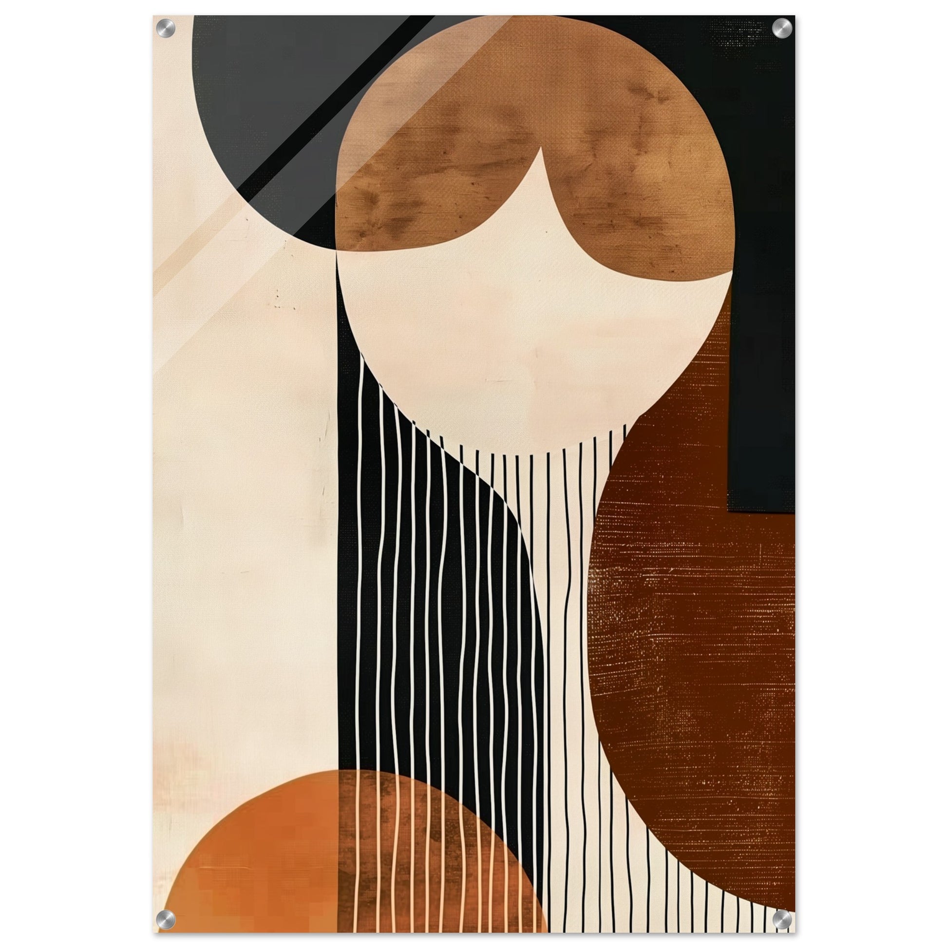 Harmonic Contrasts - The Elegance of Simplicity - Abstract wall art-print-on-acrylic