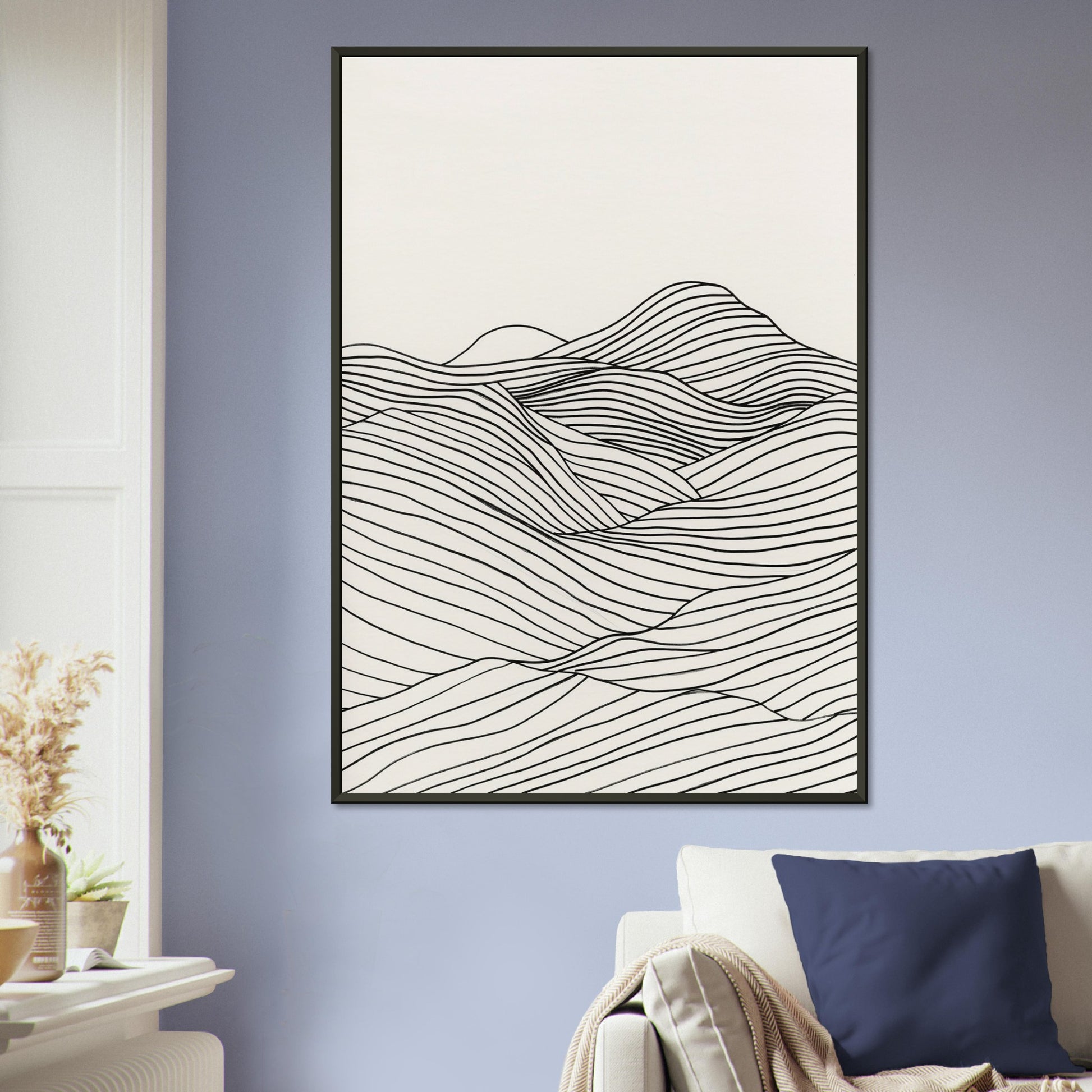 Linear Landscape - Abstract wall art-print-in-aluminum-frame