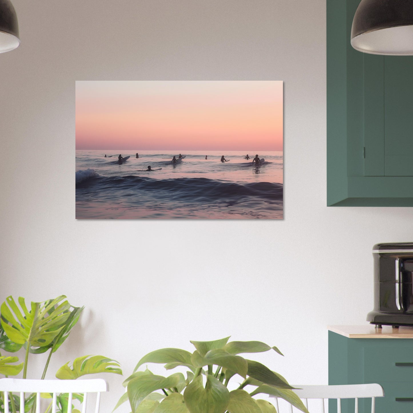 Dusk on the Swells - Serenade of the Surfers - Nature Art-print-on-foam-board