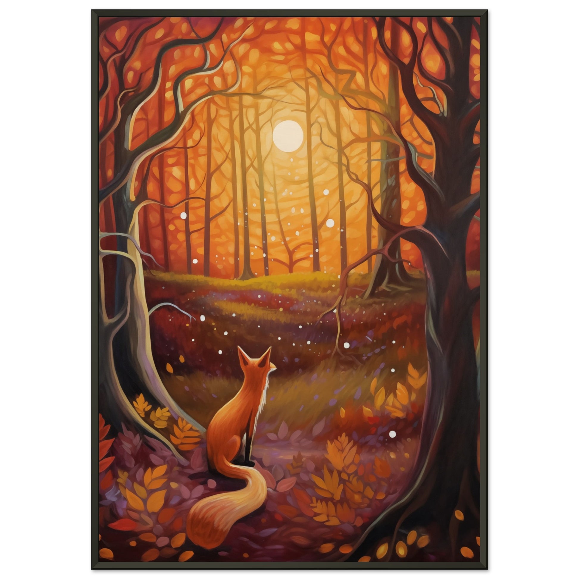 Autumn's Sentinel - Nature Art-print-in-aluminum-frame