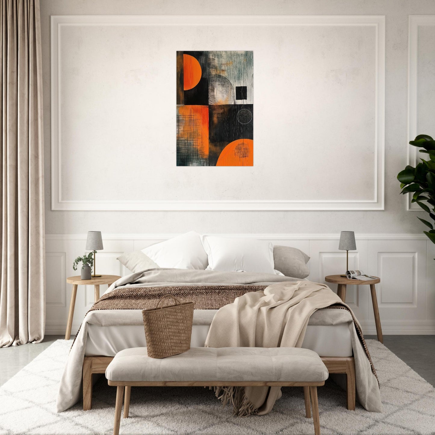 Harmony in Asymmetry - Abstract wall art-print-on-foam-board