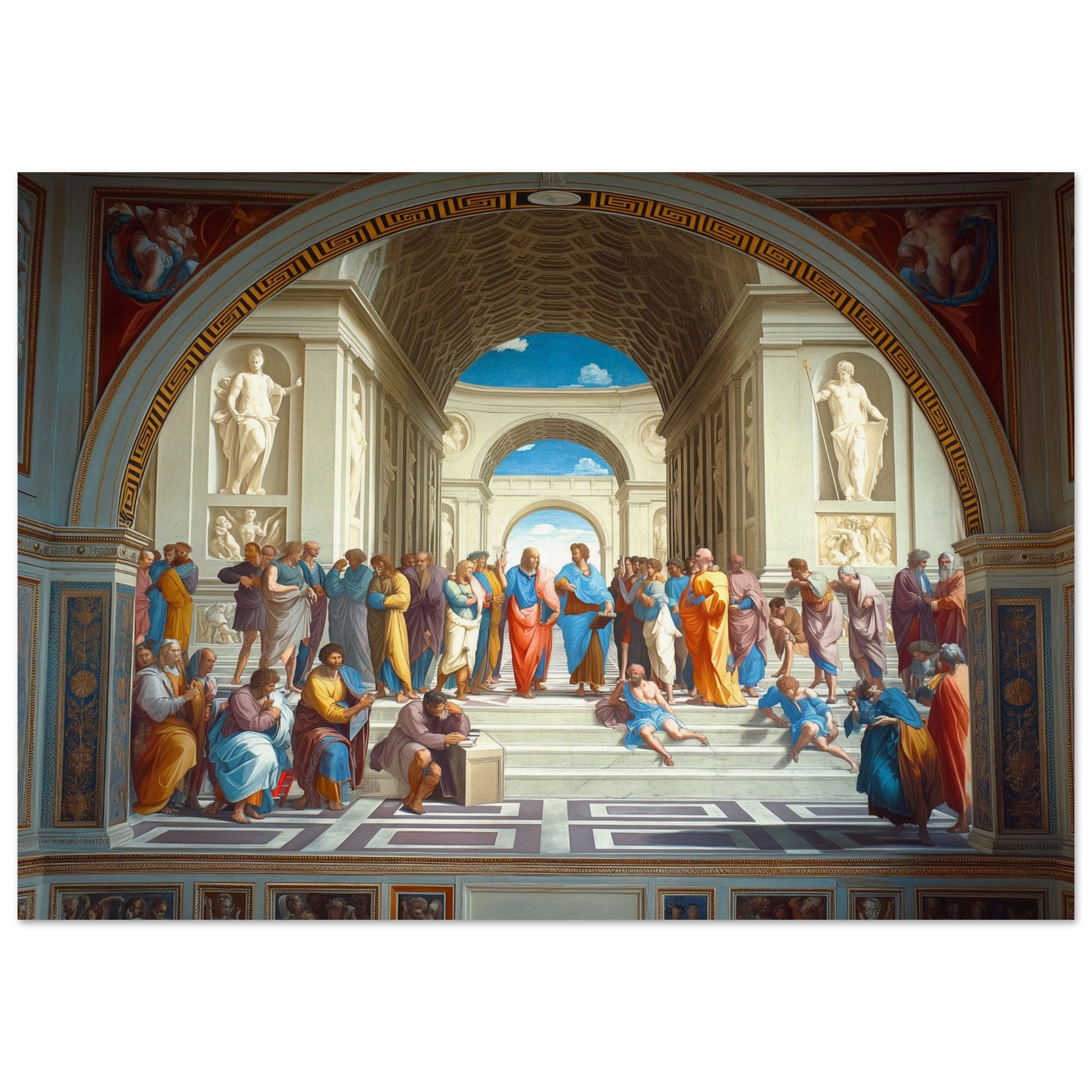 Conclave of Enlightenment - Homage to The School of Athens - Classic Art-poster