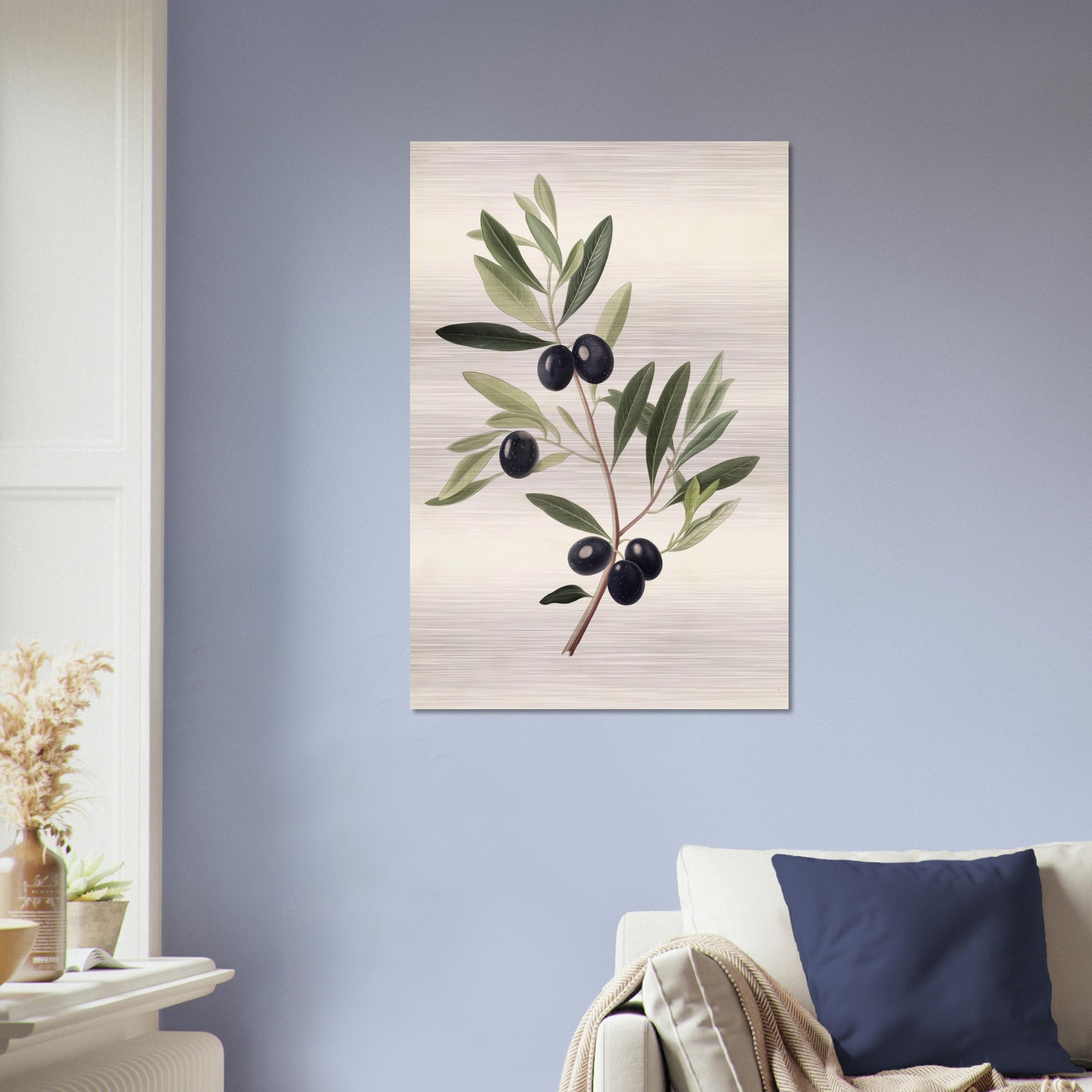 Verdant Vitality - Black Olive Branch - Fine arts-print-on-aluminum