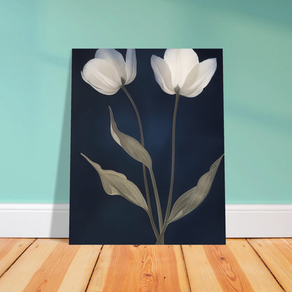 Midnight Blooms - Floral Art-poster