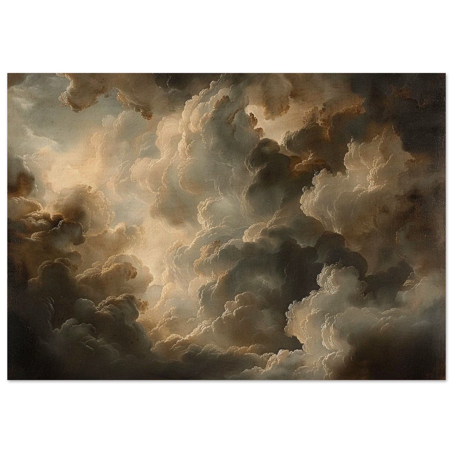 Majesty Above - The Theatrical Cloudscape Canvas - Nature Art-print-on-wood